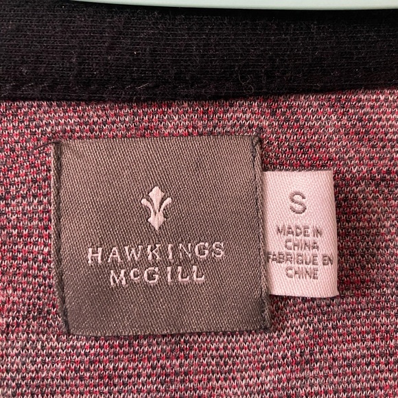 Hawkings McGill Jacquard red tartan cardigan. Men's small - Picture 3 of 5